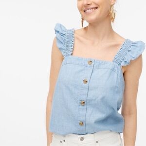 J Crew button front tank top